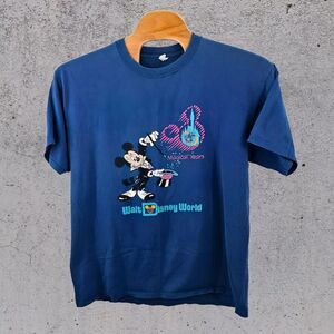 Vintage Disney Character Fashions‎ Shirt Size 2XL Blue Mickey Mouse Walt Disney